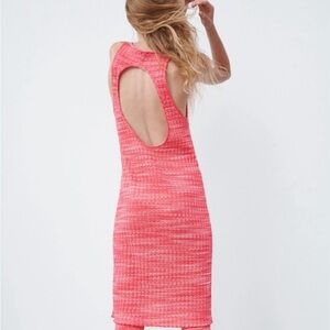 Zara Backless Coral Knit Dress